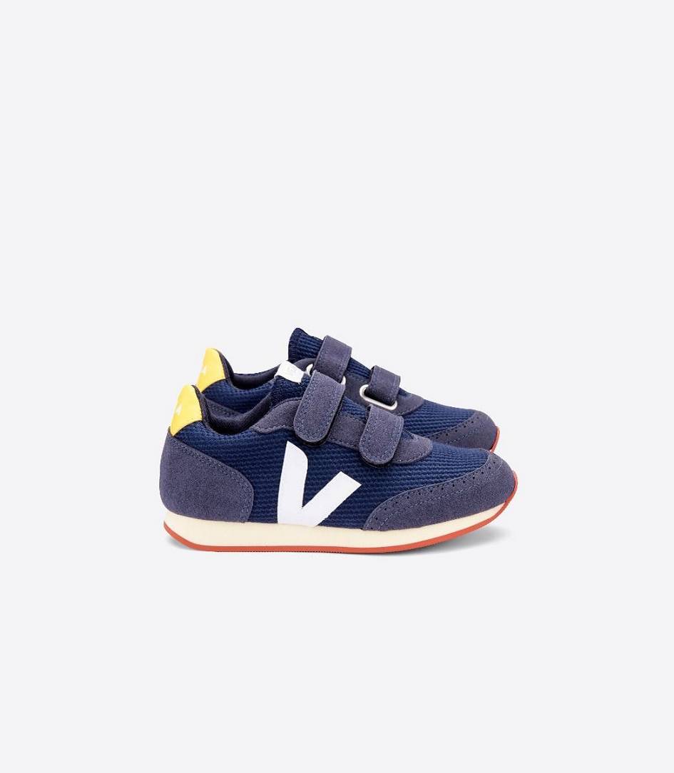 Veja Arcade B-mesh Kids' Veja Trainers NAUTICO WHITE BUTTER SOLE | LXAEWKY-10
